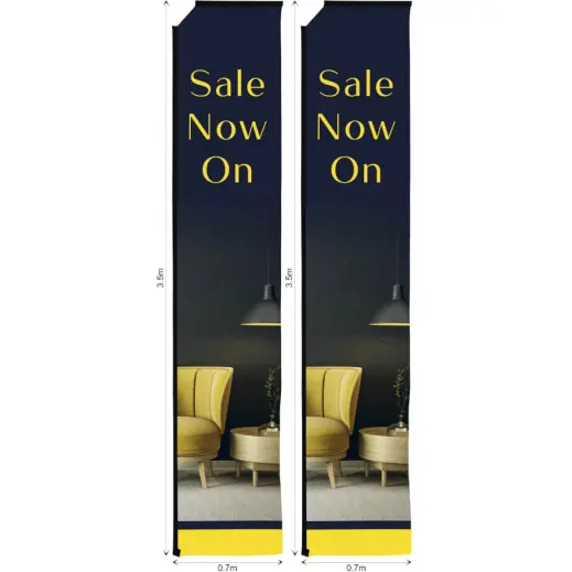 Replacement Skin Legend 4m Telescopic Flying Banner - Set Of 2
