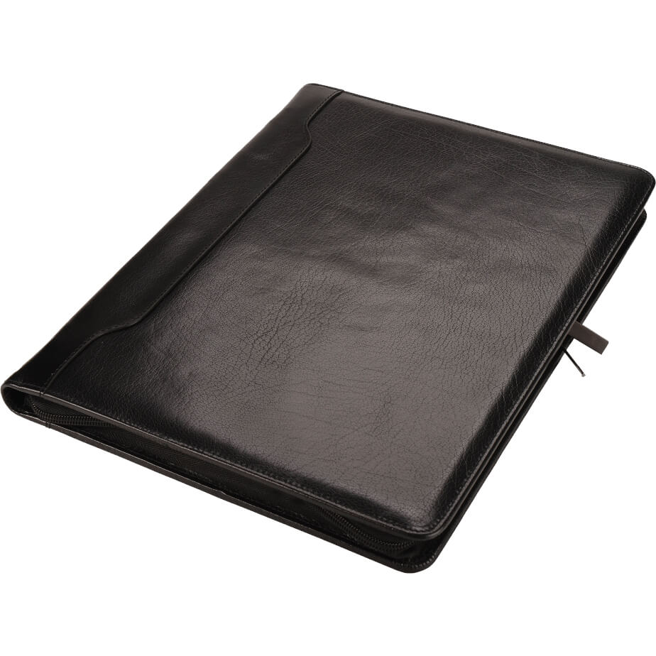 A4 Adpel Leather Zipped Folder