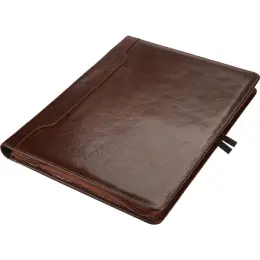 A4 Adpel Leather Zipped Folder