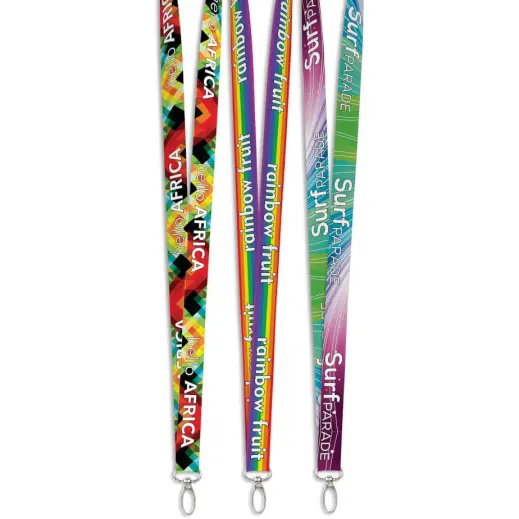 Lobster Clip Sublimation Petersham Lanyard - Double Sided Print