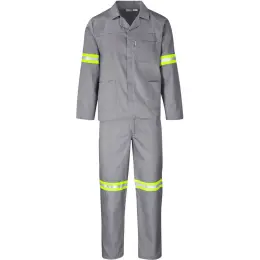 Trade Polycotton Reflective Conti Suit - Yellow Tape