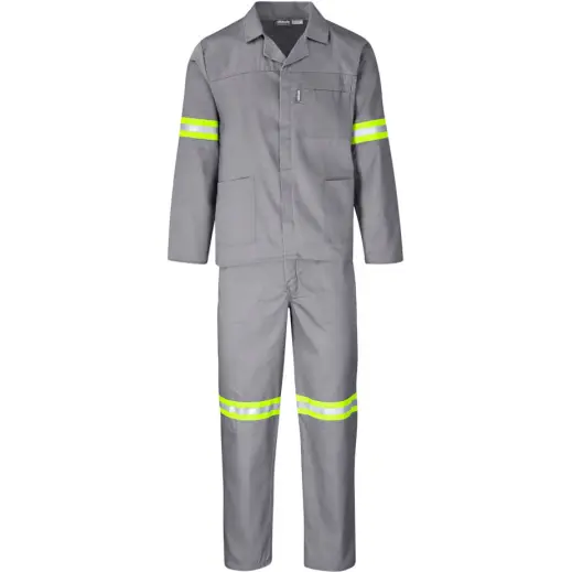 Trade Polycotton Reflective Conti Suit - Yellow Tape