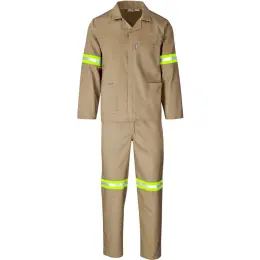 Trade Polycotton Reflective Conti Suit - Yellow Tape