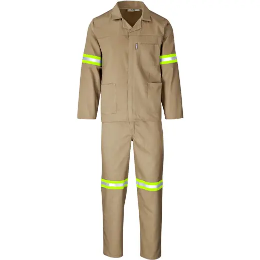 Trade Polycotton Reflective Conti Suit - Yellow Tape