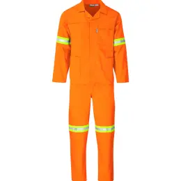 Trade Polycotton Reflective Conti Suit - Yellow Tape