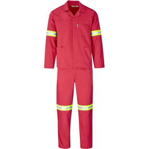 Trade Polycotton Reflective Conti Suit - Yellow Tape