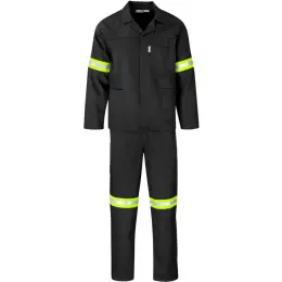 Trade Polycotton Reflective Conti Suit - Yellow Tape
