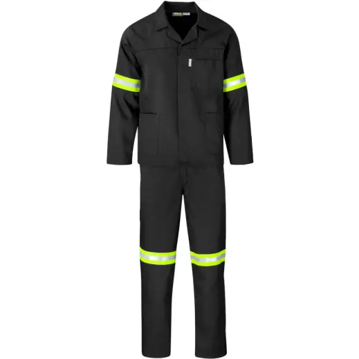 Trade Polycotton Reflective Conti Suit - Yellow Tape