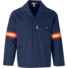 Site Premium Polycotton Jacket - Reflective Arms - Orange Tape