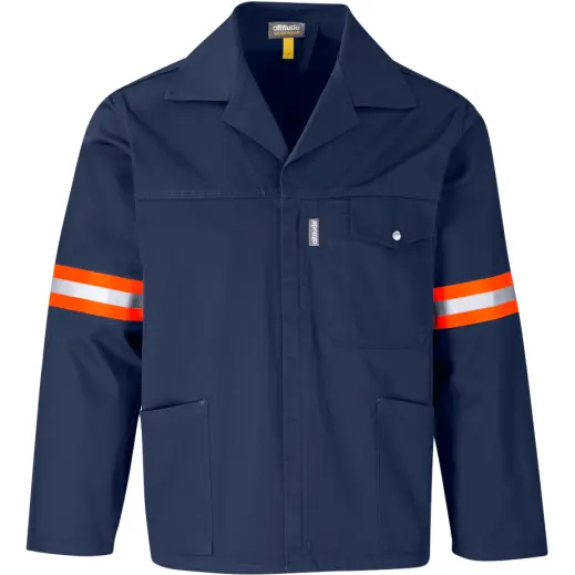 Site Premium Polycotton Jacket - Reflective Arms - Orange Tape