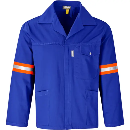 Site Premium Polycotton Jacket - Reflective Arms - Orange Tape