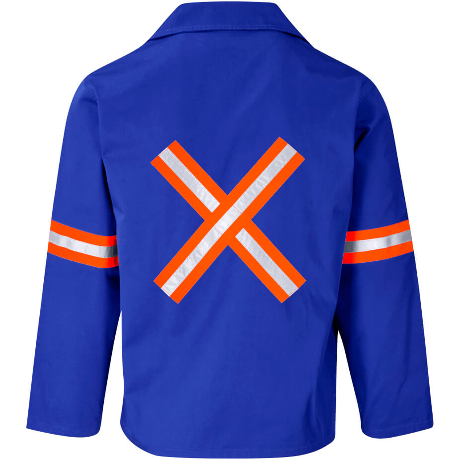 Site Premium Polycotton Jacket - Reflective Arms & Back - Orange