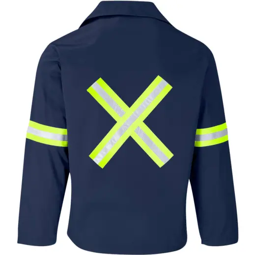 Site Premium Polycotton Jacket - Reflective Arms & Back - Yellow Tape