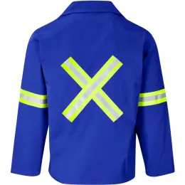 Site Premium Polycotton Jacket - Reflective Arms & Back - Yellow Tape