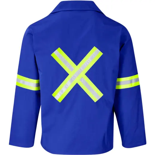 Site Premium Polycotton Jacket - Reflective Arms & Back - Yellow Tape