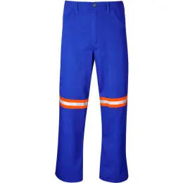 Site Premium Polycotton Pants - Reflective Legs - Orange Tape