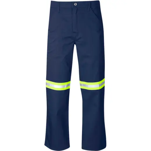 Site Premium Polycotton Pants - Reflective Legs - Yellow Tape
