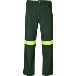 Site Premium Polycotton Pants - Reflective Legs - Yellow Tape