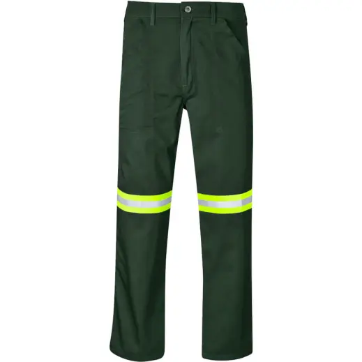 Site Premium Polycotton Pants - Reflective Legs - Yellow Tape