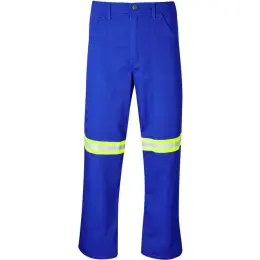 Site Premium Polycotton Pants - Reflective Legs - Yellow Tape