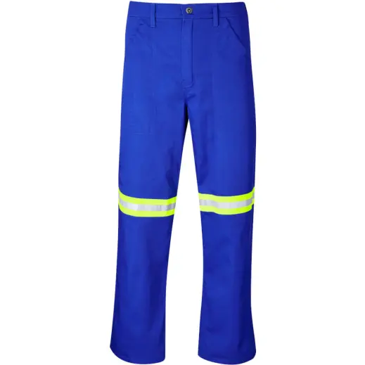 Site Premium Polycotton Pants - Reflective Legs - Yellow Tape