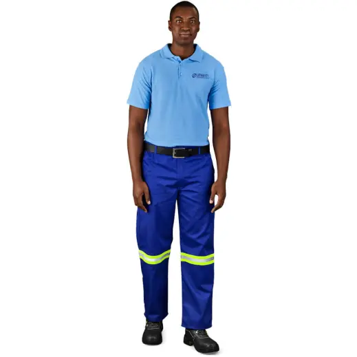 Site Premium Polycotton Pants - Reflective Legs - Yellow Tape