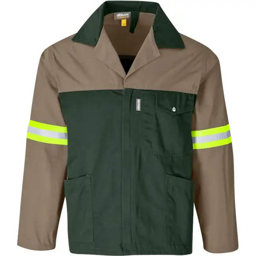 Site Premium Two-Tone Polycotton Jacket - Reflective Arms - Yellow Tape