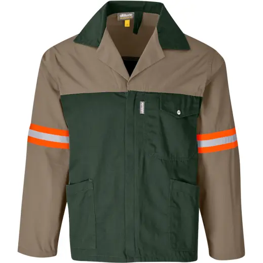 Site Premium Two-Tone Polycotton Jacket - Reflective Arms - Orange Tape