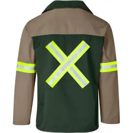 Site Premium Two-Tone Polycotton Jacket - Reflective Arms & Back - Yellow Tape
