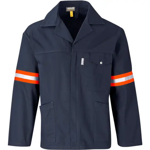 Artisan Premium 100% Cotton Jacket - Reflective Arms - Orange Tape