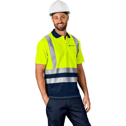 Surveyor Two-Tone Hi-Viz Reflective Golf Shirt