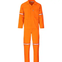 Trade Polycotton Reflective Conti Suit - Orange Tape