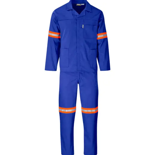 Trade Polycotton Reflective Conti Suit - Orange Tape