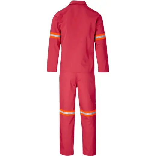 Trade Polycotton Reflective Conti Suit - Orange Tape