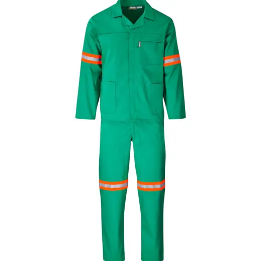 Trade Polycotton Reflective Conti Suit - Orange Tape