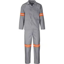 Trade Polycotton Reflective Conti Suit - Orange Tape