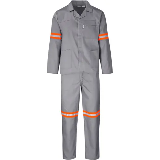 Trade Polycotton Reflective Conti Suit - Orange Tape