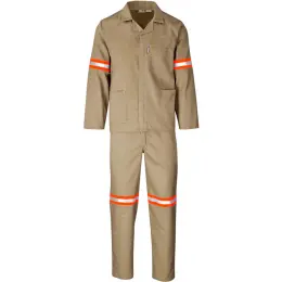 Trade Polycotton Reflective Conti Suit - Orange Tape