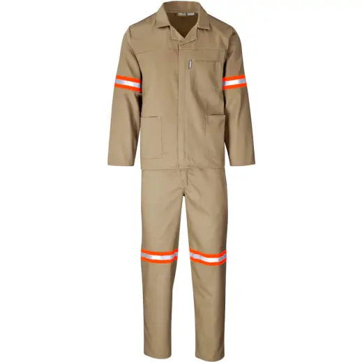 Trade Polycotton Reflective Conti Suit - Orange Tape
