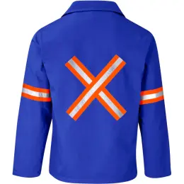 Artisan Premium 100% Cotton Jacket - Reflective Arms & Back - Orange Tape