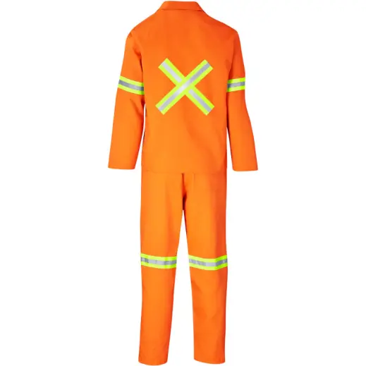 Trade Polycotton Conti Suit - Reflective Arms, Legs & Back - Yellow Tape