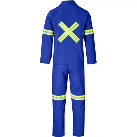Trade Polycotton Conti Suit - Reflective Arms, Legs & Back - Yellow Tape