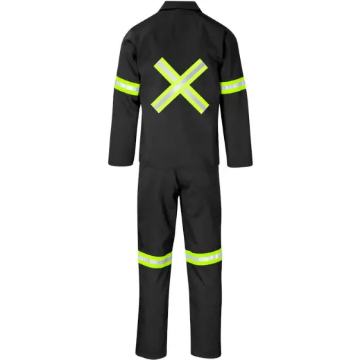 Trade Polycotton Conti Suit - Reflective Arms, Legs & Back - Yellow Tape