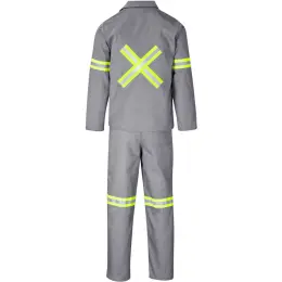 Trade Polycotton Conti Suit - Reflective Arms, Legs & Back - Yellow Tape