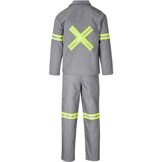 Trade Polycotton Conti Suit - Reflective Arms, Legs & Back - Yellow Tape