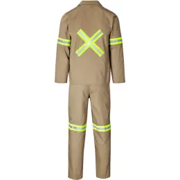 Trade Polycotton Conti Suit - Reflective Arms, Legs & Back - Yellow Tape
