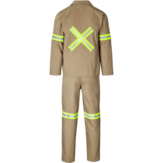 Trade Polycotton Conti Suit - Reflective Arms, Legs & Back - Yellow Tape