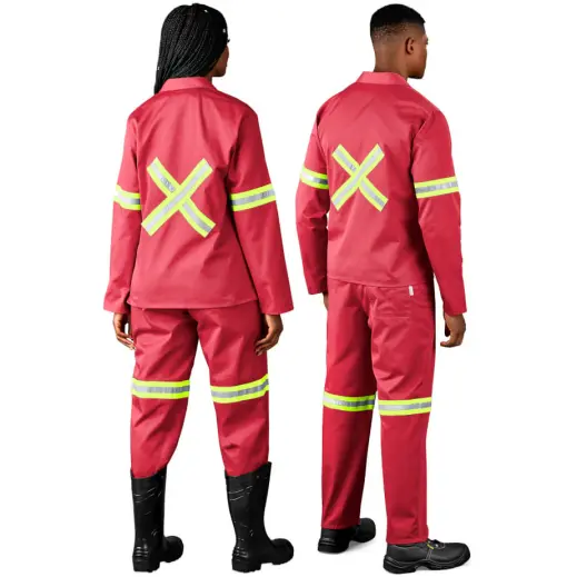 Trade Polycotton Conti Suit - Reflective Arms, Legs & Back - Yellow Tape