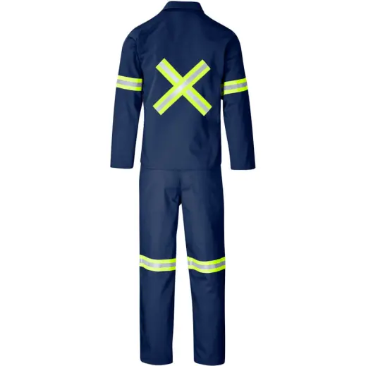 Trade Polycotton Conti Suit - Reflective Arms, Legs & Back - Yellow Tape