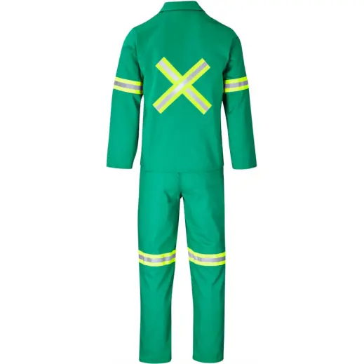 Trade Polycotton Conti Suit - Reflective Arms, Legs & Back - Yellow Tape